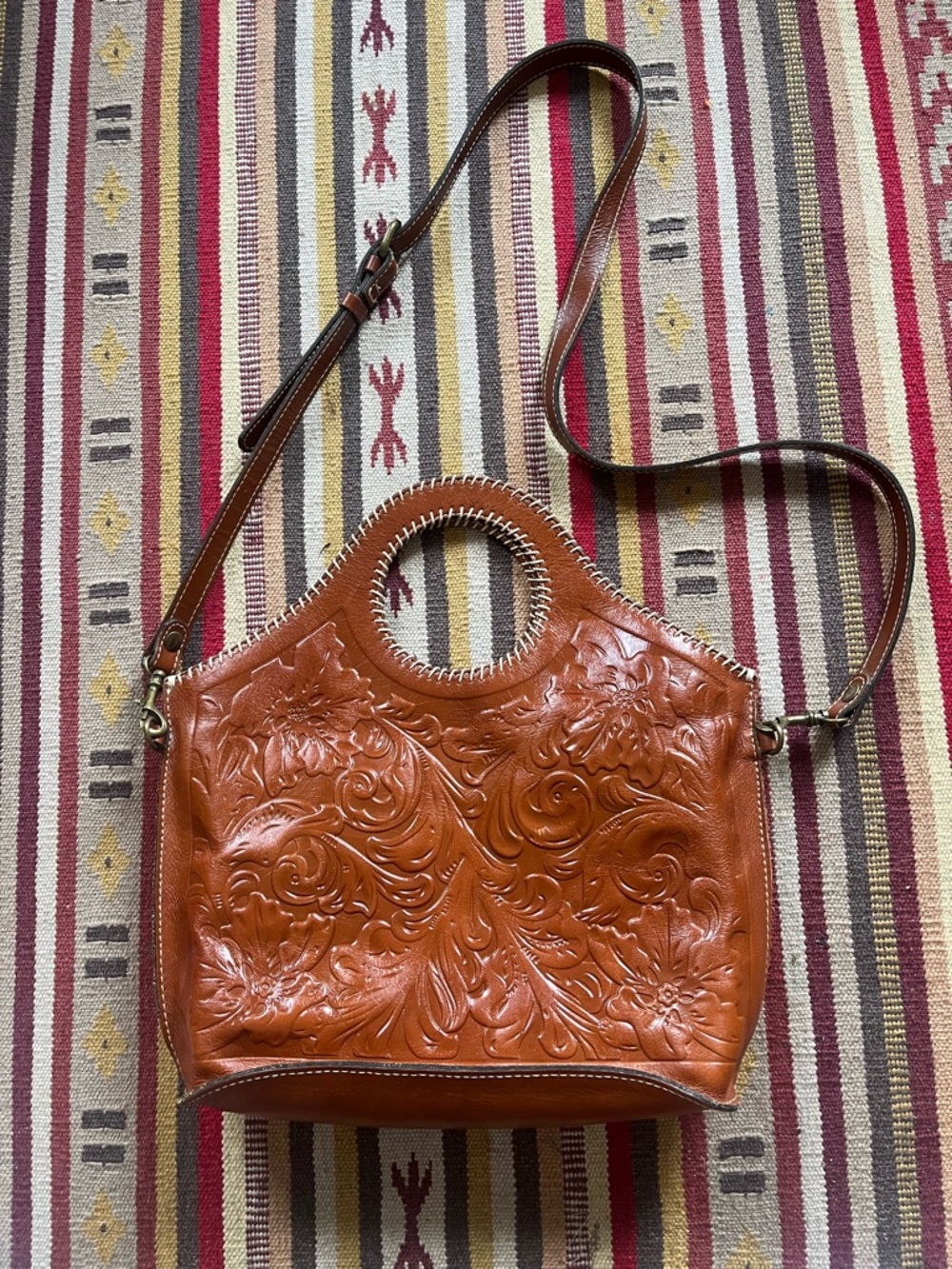 Tooled Leather Bag